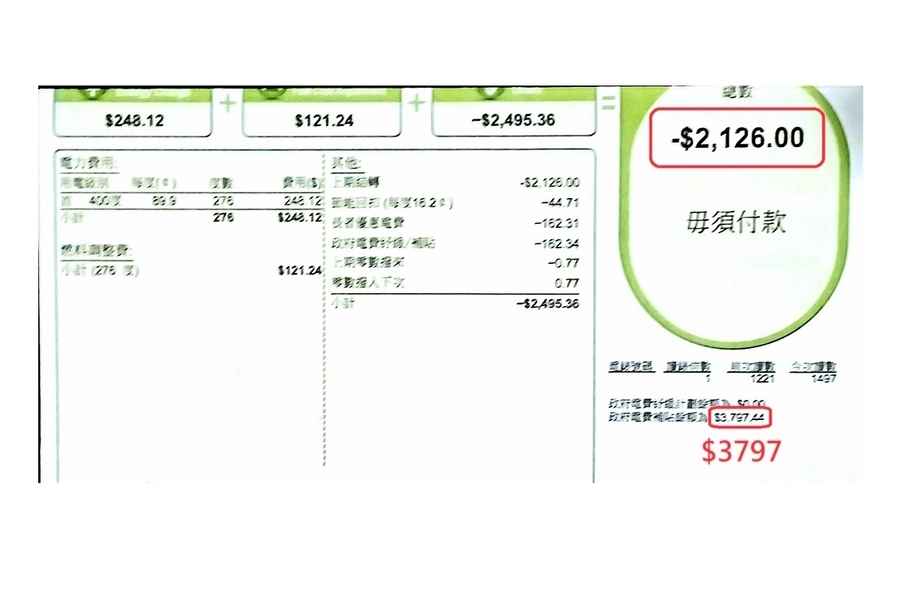 林超英分享「負2,126元」電費單：高手在民間