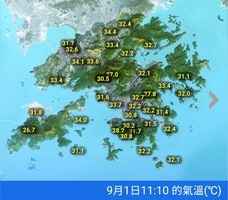 天氣 | 中午前上水錄得34.2度 未來兩三日仍然酷熱