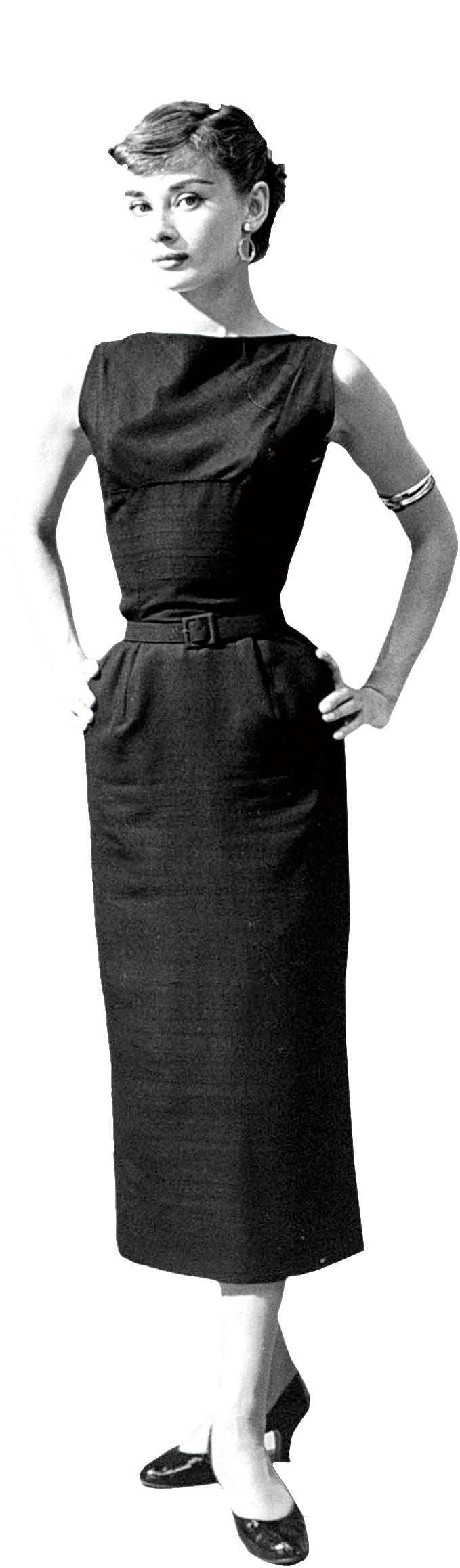 柯德莉夏萍在Sabrina中的小黑裙造型。（網絡圖片）
