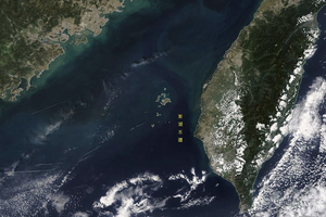 衛星影像圖顯示：台灣海峽中真的有黑水溝