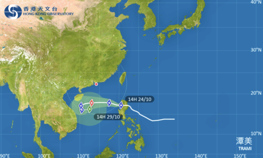 天文台：午夜12時至明早3時之間掛一號波（更新）