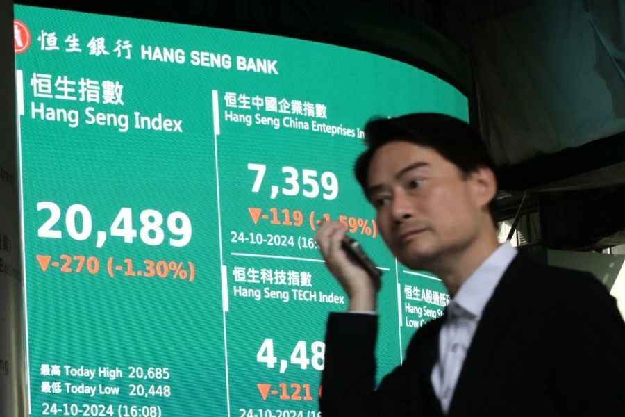 恒指挫270點、科指降2.6% 成交額1652億