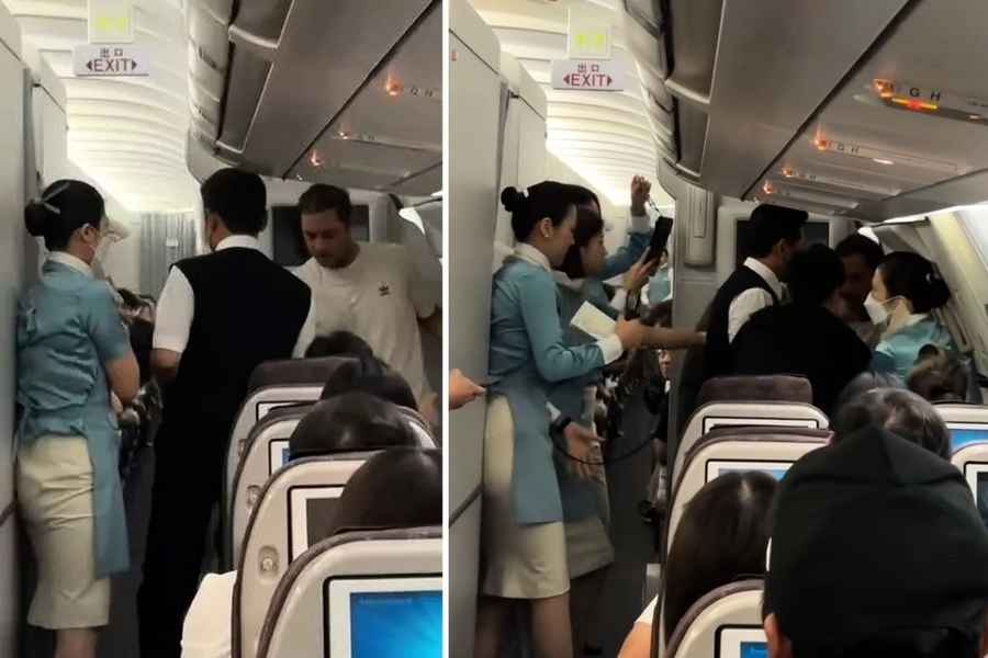 大韓航空乘客飛行途中作勢開艙門遭制服