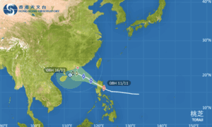 桃芝襲港｜天文台：今晚10時20分掛1號 明日稍後或改3號