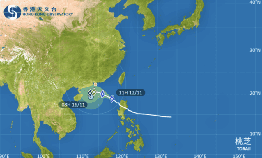 桃芝襲港｜一號風球維持至明日中午12時