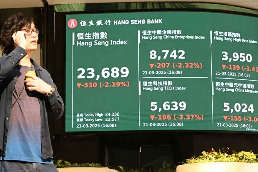 恒指再挫530點 科指插逾3% 成交額3391億