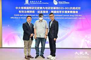 中大研究：新一代抗癌藥D3S-001有效治療多種實體腫瘤