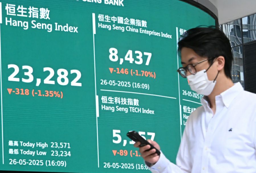 恒指挫318點 車股下瀉、維他奶績後逆市升近3%