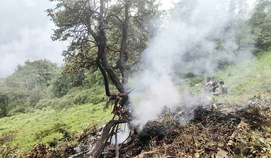印度直升機墜毀山區 機上7人全數罹難