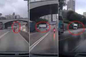紅磡貨車疑失控剷上行人路 釀一死一傷