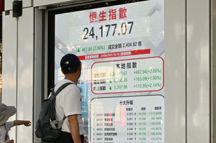 恒指抽高487點 維他奶績後跌、陸股民減持騰訊