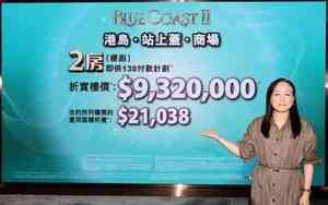 「Blue Coast II」加推60伙提價2% 現樓示範單位周六開放