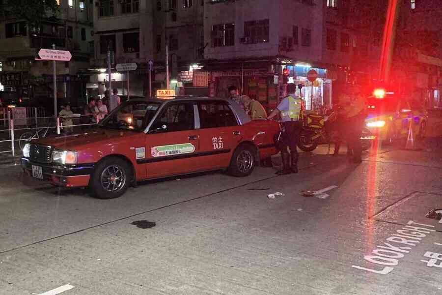 深水埗男童被的士撞倒 清醒送院