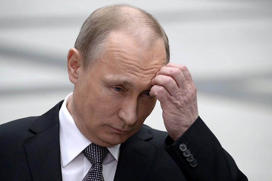 俄羅斯總統普京。（ALEXANDER NEMENOV/AFP/Getty Images）