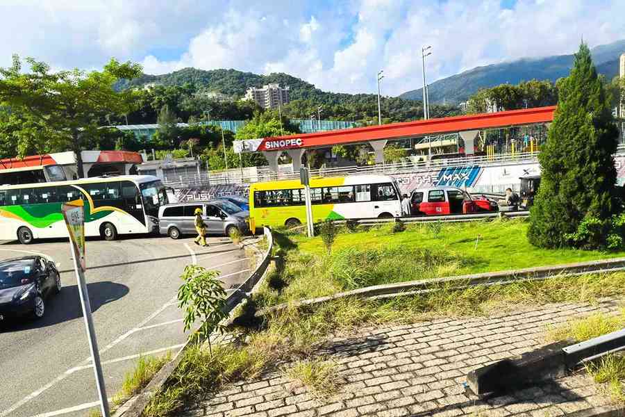 大埔廣福道6車相撞 多人受傷