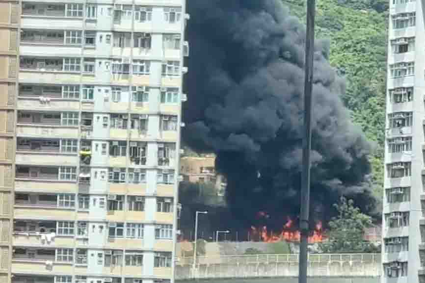 石硤尾七人車遭縱火 起火原因有可疑