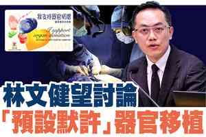 【A1頭條】林文健望討論「預設默許」器官移植