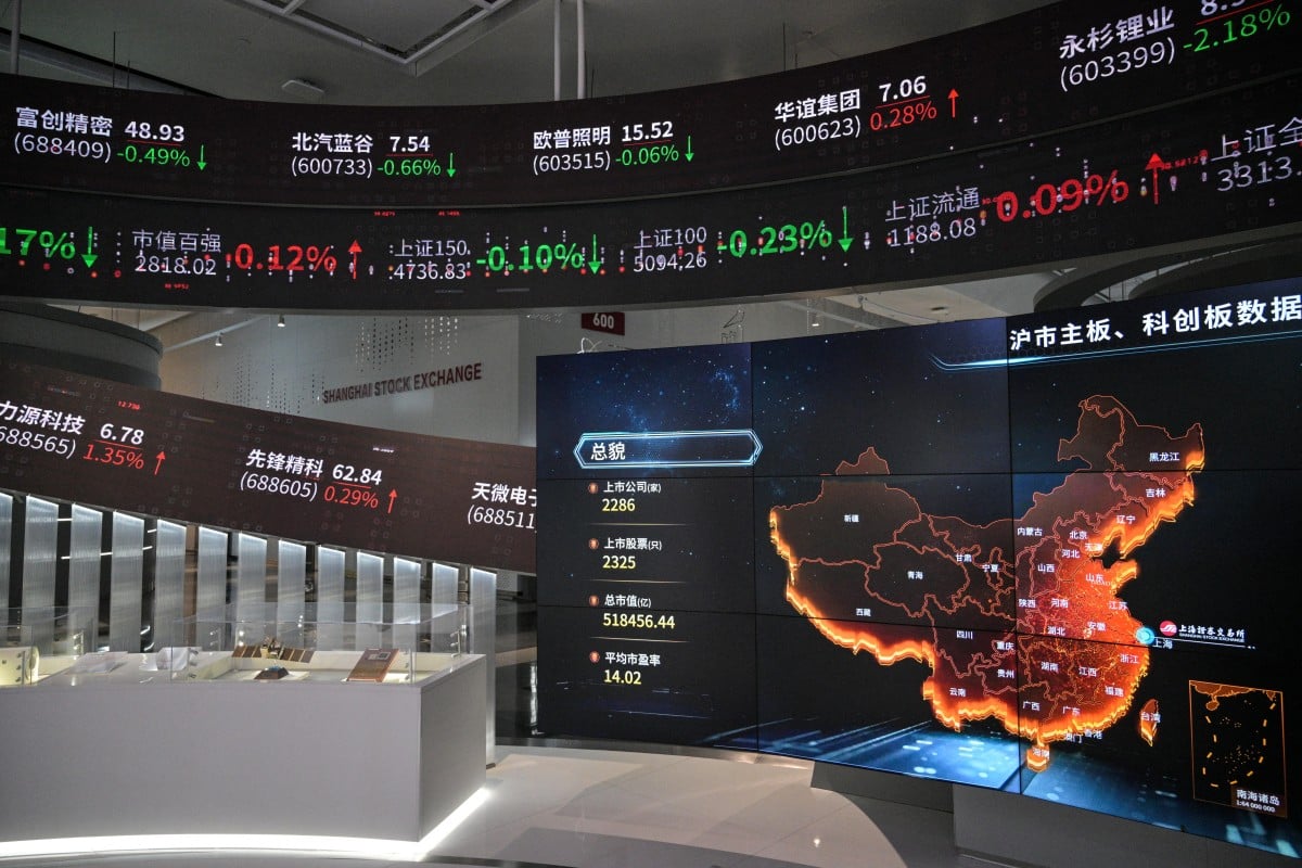 上海證券交易所。資料圖片。(Hector RETAMAL / AFP)