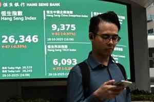 恒指倒跌87點 金股下挫、HSBC績後升逾4%