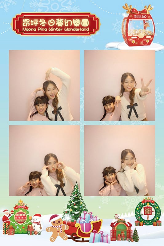 昂坪360並設計了聖誕主題限定相框。（昂坪360提供）