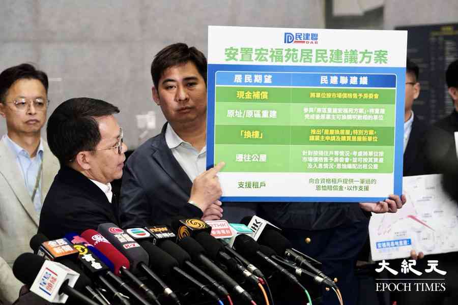 宏福苑5級火｜民建聯會提五安置方案四重建選址