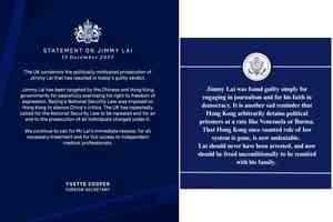 黎智英案|英美澳批判決 CECC:香港任意拘押政治犯已如緬甸