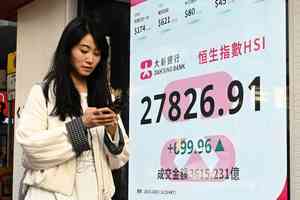 恒指抽高699點 金股大漲、蜜雪遭瑞銀降評挫逾10%