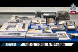 涉網上預告年初一炸金鐘站 31歲「電玩迷」被捕檢3仿製槍