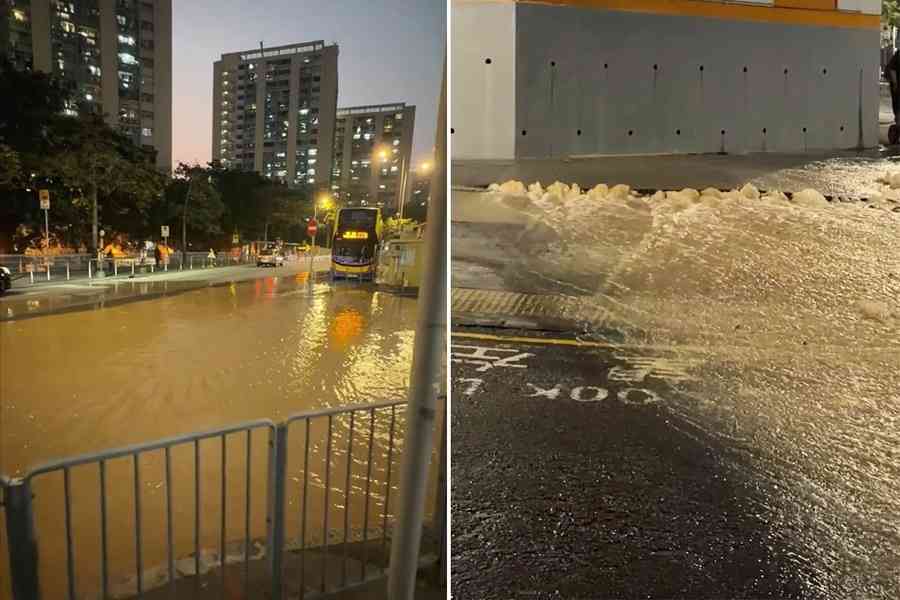 愛民邨附近爆鹹水管 水務署完成搶修