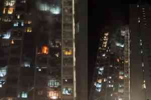 將軍澳厚德邨火警 一名男子吸入濃煙不適逾百人疏散