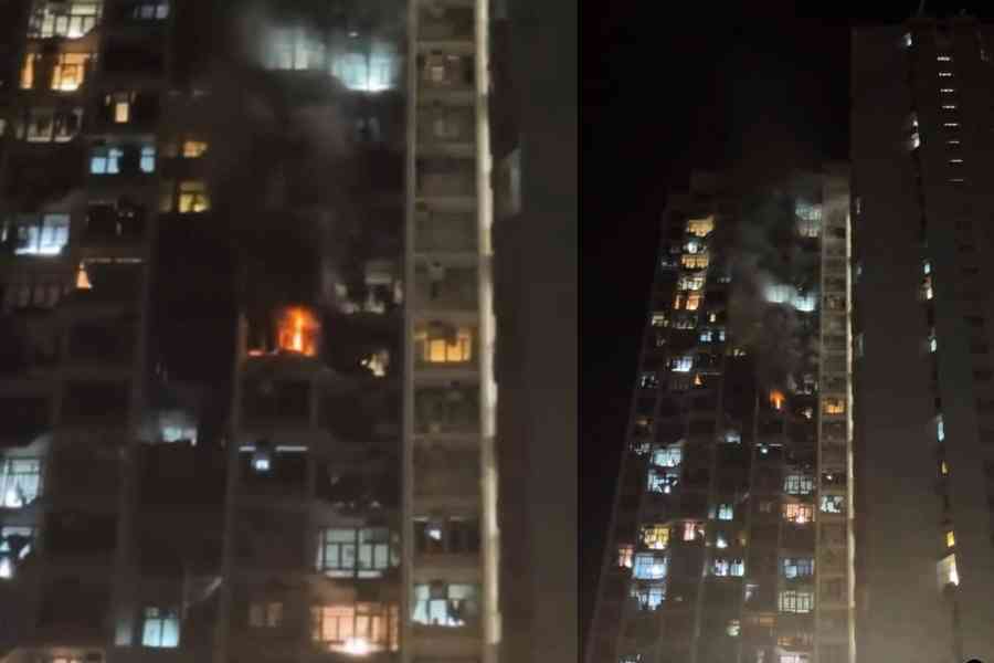 將軍澳厚德邨火警 一名男子吸入濃煙不適逾百人疏散