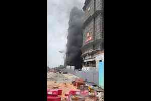 古洞地盤起火 過百人自行疏散