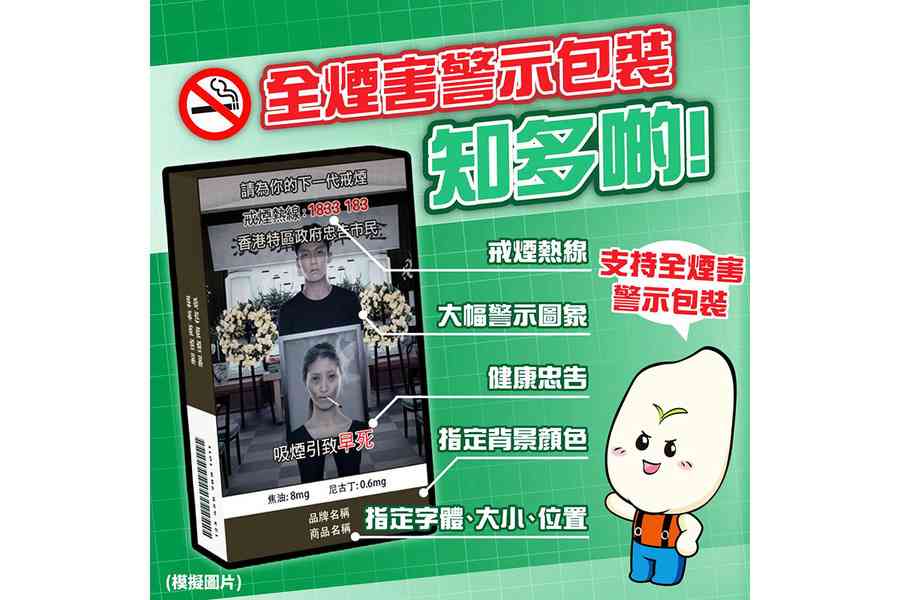 醫務局暫擬明年第二季落實煙品「統一包裝」及「完稅標籤制度」
