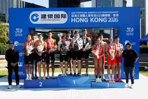 建銀國際亞洲三項鐵人青年及U23錦標賽 - 香港 2026 港隊混合接力賽摘銅