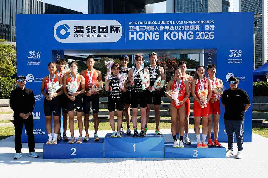 建銀國際亞洲三項鐵人青年及U23錦標賽 - 香港 2026 港隊混合接力賽摘銅