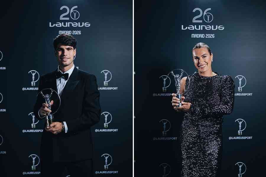 勞倫斯世界體育獎｜艾卡拉斯及莎芭列卡分別獲最佳男女子運動員