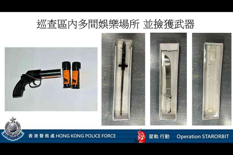 警方西九龍反罪惡行動拘捕84人 檢可噴射化學粉末滅火槍