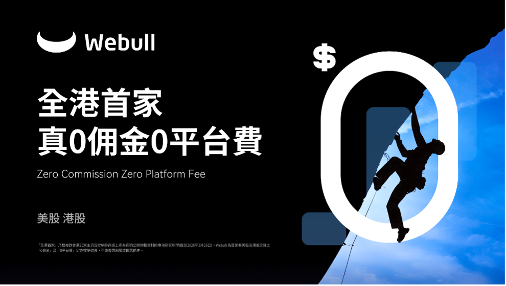 Webull HK推「真0收費」美港股交易 0佣金0平台費吸客並辦精明出擊嘉年華