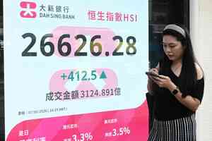 恒指高收412點、科指漲逾3% 成交額3,125億