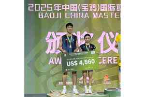 陳延澤／吳芷柔中國寶雞羽毛球大師賽奪混合雙打亞軍