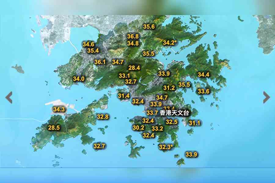 下午天文台錄33.7度 今年來最高 料周五新界氣溫達36、37度