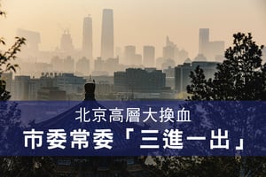 北京高層大換血 市委常委「三進一出」