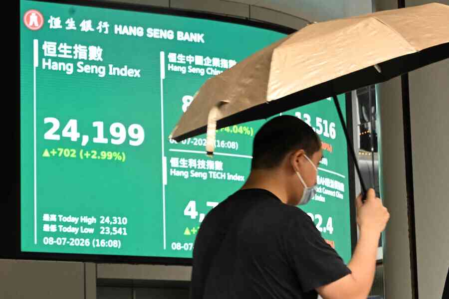 恒指抽高702點、科指漲5% 科倫博泰生物以折讓8.5%配股