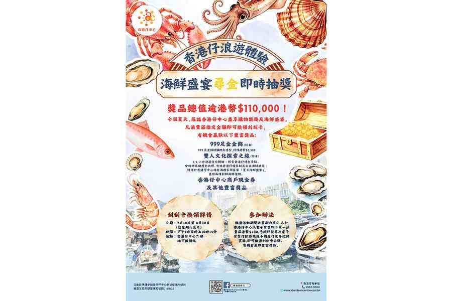 香港仔中心推抽獎活動 獎品包括999足金招財福運金貓