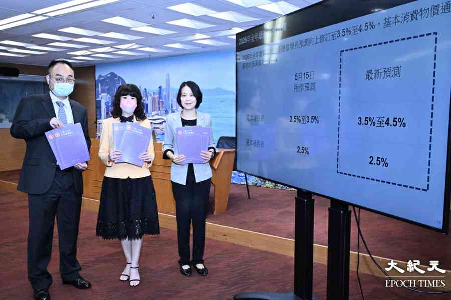 港府上調全年GDP增長預測至3.5%至4.5% 