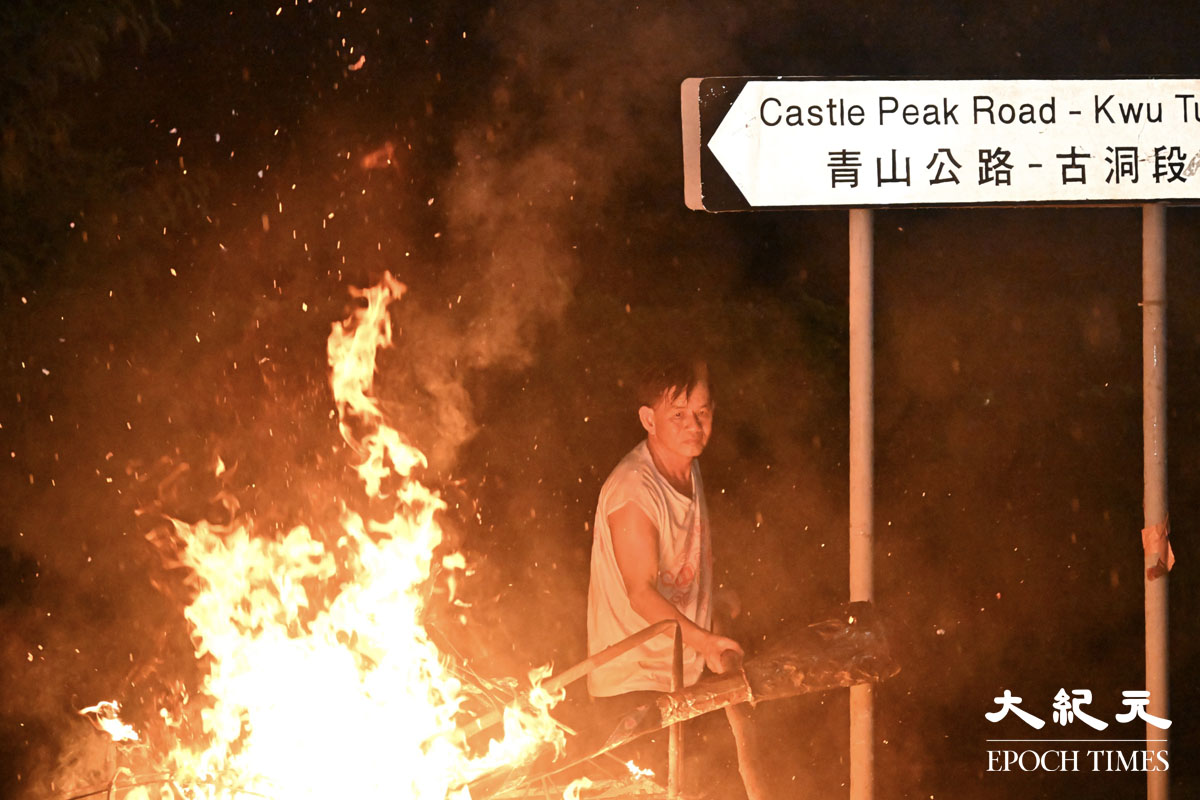 古洞昨日舉行盂蘭祭祀活動。（吳銳略／大紀元）