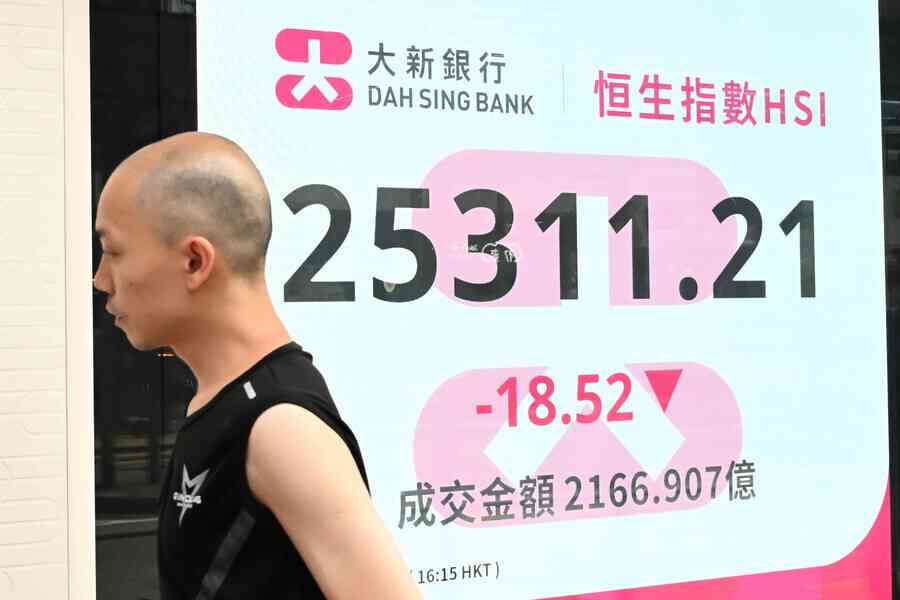 恒指曾挫320點險守兩萬五 收市僅跌18點