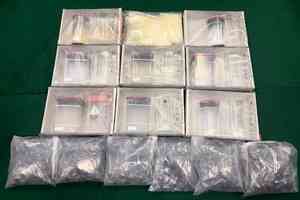 海關錦田破獲4200萬元依托咪酯工場  首發現液態填充機量產煙彈