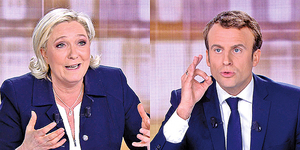 法國大選前電視激辯 逾六成人指馬克龍勝出