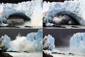 阿根廷冰川拱門坍塌 震撼奇景數年一見